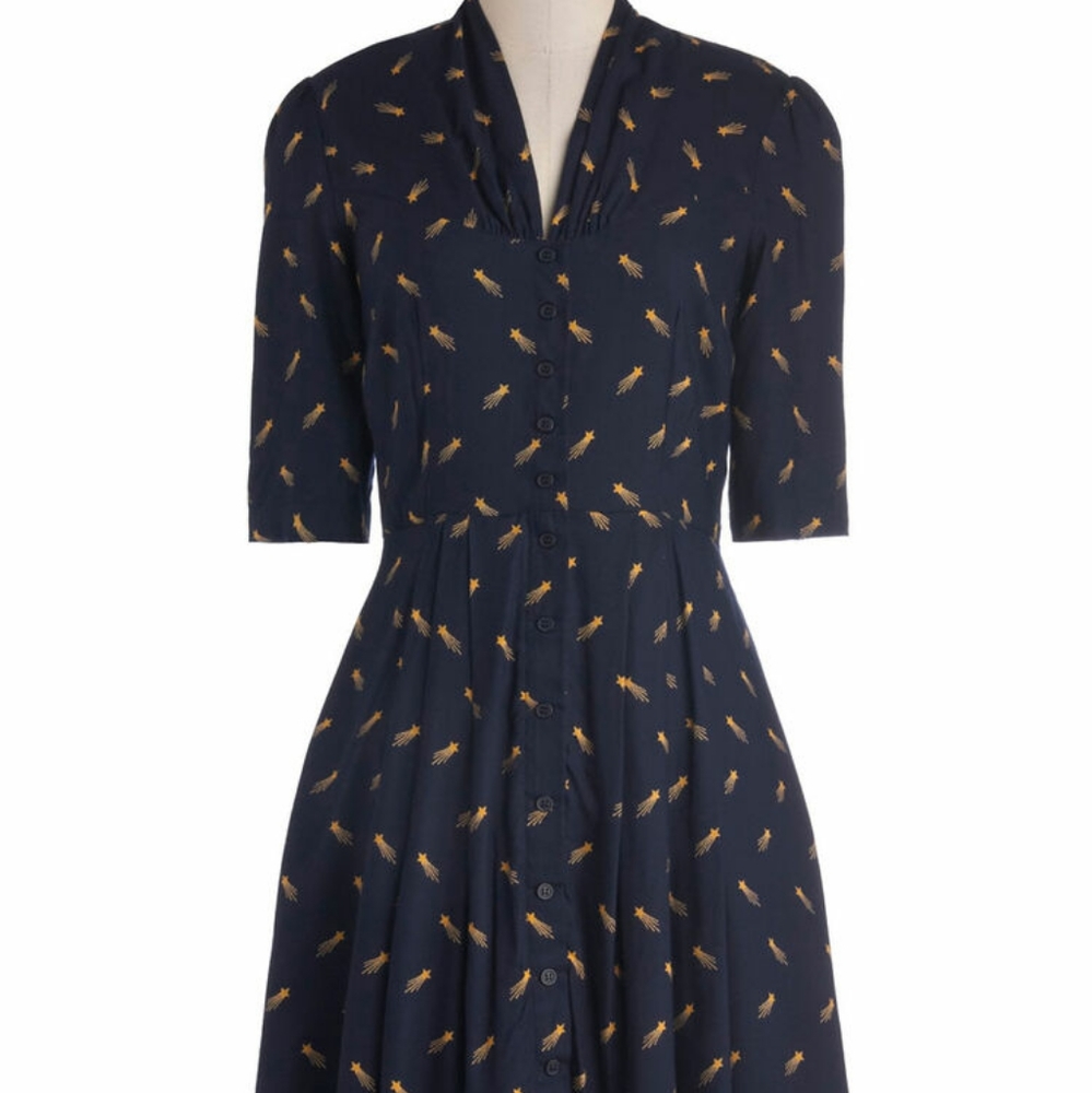 Emily and Fin star studded performance dress